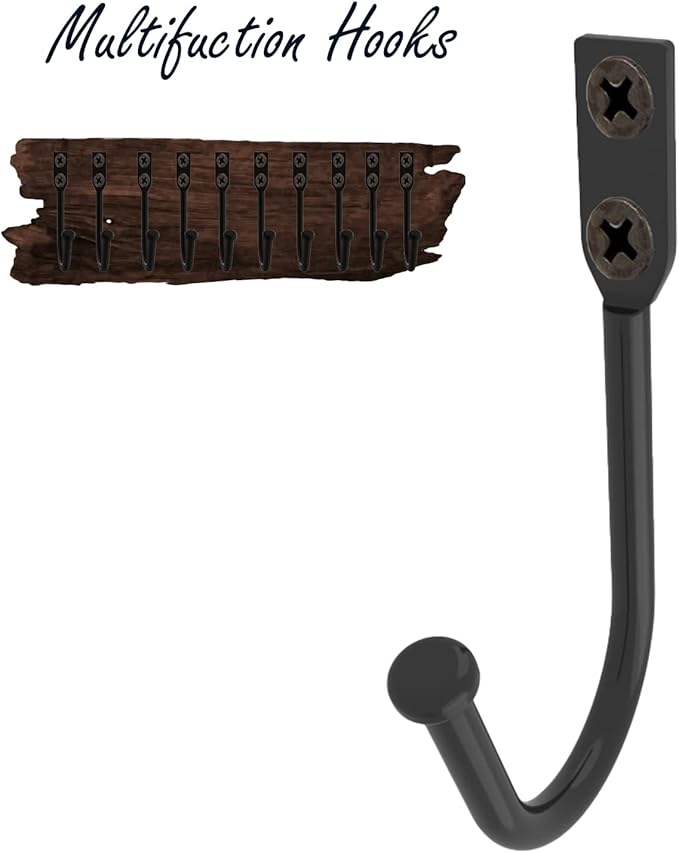 Wall Hooks Coat Hook Robe Hanging Robe & Towel Hooks, Utility Hooks Indoor - Image 2