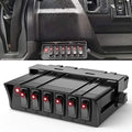 Nilight - 6 Gang Rocker Switch Box SPST Toggle Switch Panel 12V 24V 20A Switch Panel 60Amp Max for Automotive Cars Vehicles Boats RVs Campers SUVs