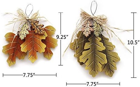 Wooden Hanging Fall Leaves Decor Maple Oak Leaves Rustic Autumn Decor Wall - Image 6