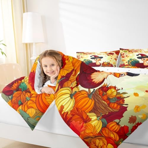 Erosebridal Fall Pumpkin Comforter Set Kids Boys Girls Full - Image 5