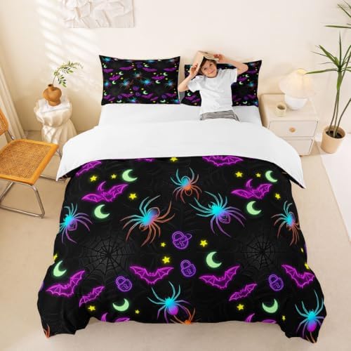 Feelyou Kids Spider Bedding Set Twin Size for Boys Girls Teens - Image 3