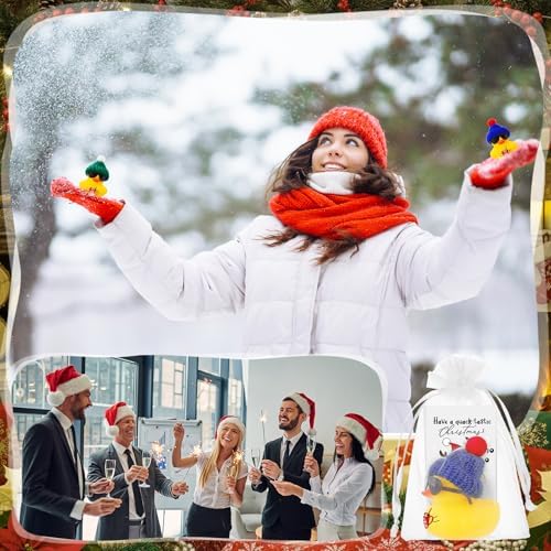 Liliful 100 Sets Christmas Rubber Ducks Coworker Gifts Bulk Christmas Favor - Image 5