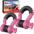 Nilight 2 PCS 3/4" D-Ring Shackle with 7/8" Screw Pin | 41,887lbs Break Strength Heavy Duty Off Road Recovery Shackle with Isolators Washers for Tow Strap,Winch,Off-Road Truck