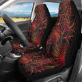 Red Spiderweb Print Car Seat Cover Front Seats Only,Universal Fit for Most Cars,SUVs,Sedan,Truck or Van,2PCs