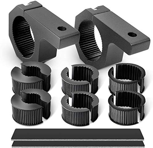 Nilight ZH059 2PCS 4 Inch 18W Spot LED Light Mounting Bracket Horizontal Bar Tube Clamp with Off Road Wiring Harness-2 Leads