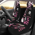 Halloween Ghost 2 Front Car Seat Covers for Car Truck Sedan SUV, Car Gifts, Durable Automotive Seat Covers, Breathable Bucket Seat Covers, Protective Interior Accessory (Black Ghostface)