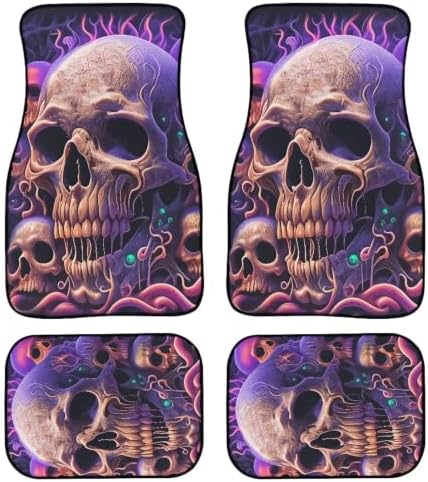 Skull Floor Mats All Weather Car 1st & 2nd Floor Mats