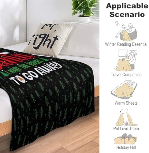 Socira Christmas Santa Blanket Throw Blanket Christmas Santa Gifts for Women Men Soft Sofa Throws for Travel Camping Bed Home Decor Car Birthday Gift 60"*80"（150 * 200cm） - Image 7