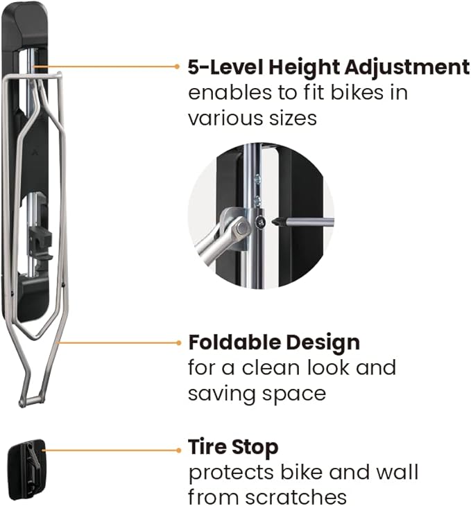 Mount Plus Bike-M Easy Wall Mounted Bike Storage Rack - Image 4