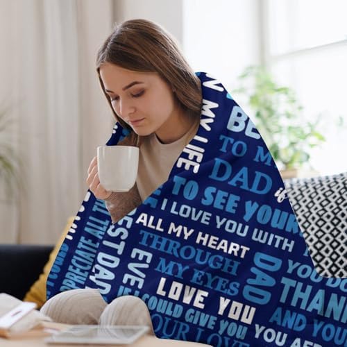 Socira Dad Blanket Throw Blanket to My Dad Gifts from Son Soft Sofa Throws for Travel Camping Bed Home Decor Car Birthday Gift 60"*80"（150 * 200cm） - Image 5