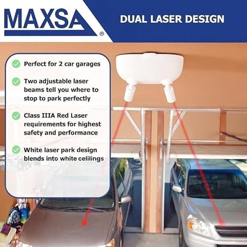 MAXSA 37110-W-RS Park Right Dual Laser Battery Powered Parking Guide White - Image 5