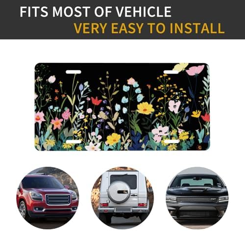 Wild Flowers Front License Plate 6" * 12" for Women
