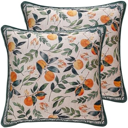 patdrea Designer Vintage Elegant Throw Pillow Cover,18"x18",Set of 2 by Welcometopatdrea