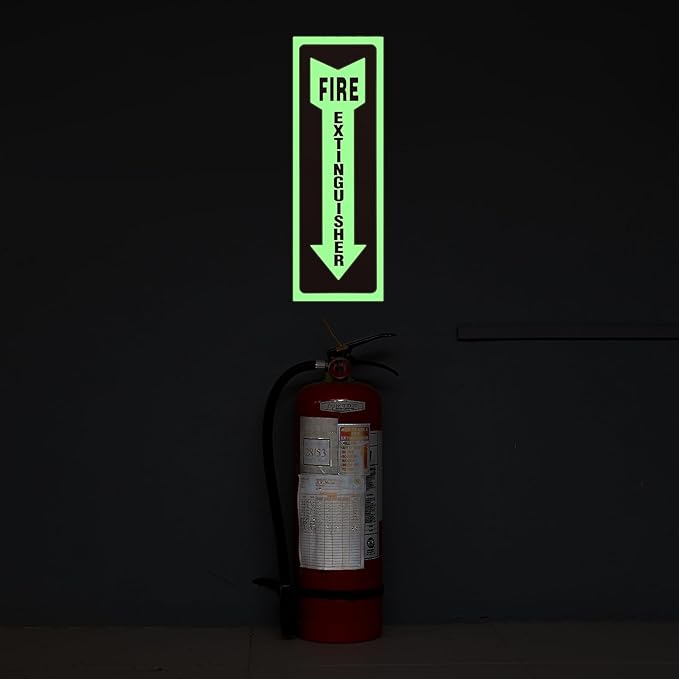 Madrigal Fire Extinguisher Glow in the Dark Sticker Sign, fire extinguisher sign - Image 8