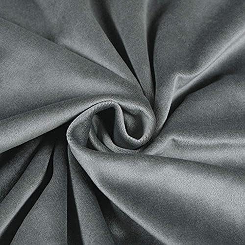 VAKADO Grey Gray Velvet Throw Pillow Covers Set Soft Solid Decorative Square Cushion Cases Cozy Pillowcases for Sofa Bedroom Couch Car 18 x 18 Inch Pack of 2 - Image 4