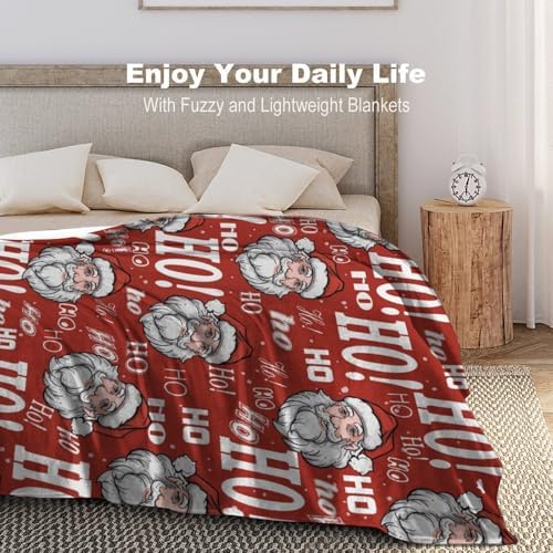 Socira Christmas Blanket Ho-ho Throw Blanket for Women Men Soft Sofa Throws for Travel Camping Bed Home Car - Image 6