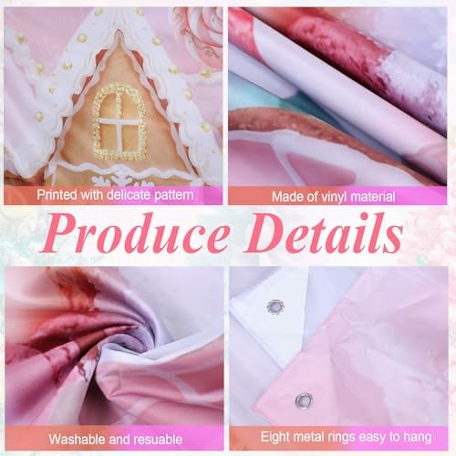 Preboun Pastel Christmas Garage Door Cover 7 X 16 ft Candyland House - Image 3