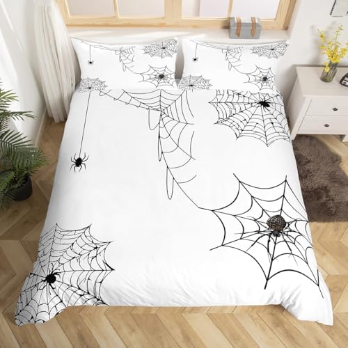 Feelyou Spiders Halloween Themed Bedding Set 2Pcs Twin Size Boys Girls - Image 2
