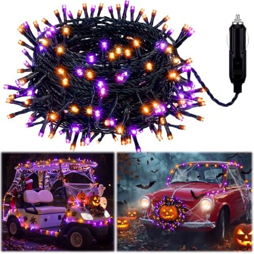 Aurelema 12V Halloween Golf Cart Lights 66 ft 200 LED Car Decor Accessories