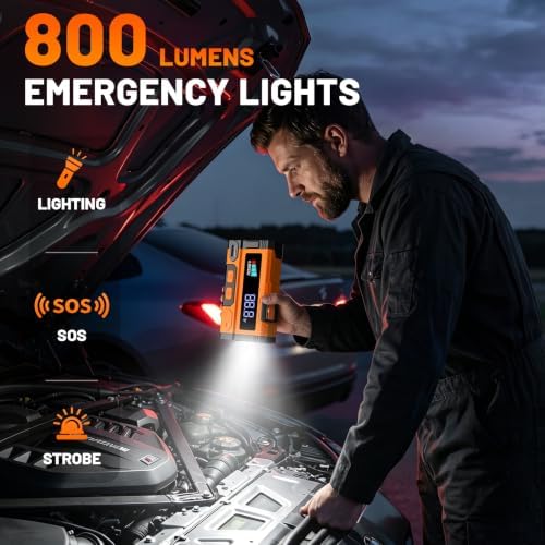 Car Battery Jump Starter - 5000A 12V Portable Lithium Jump Box - Image 4