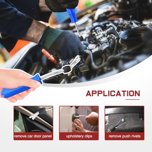 Nilight 855Pcs Car Push Retainer Clips Auto Fasteners Kit Included 16 Sizes Nylon Bumper Fender Rivets Door Trim Panel Clips with 5 Fasteners Remover 10 Cable Ties for Toyota GM Ford Honda Chevy