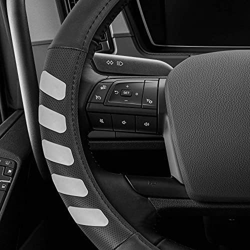 Cat® UltraSport Faux Black Leather Semi Truck Steering Wheel Cover, Fits RV and Big Rig Trucker, Steering Wheel Cover for Trucks 18 Wheeler - X-Large 17.5" - 18" Inches