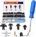 Nilight 101PCS Bumper&Splash Shield Retainer Metal Insert Clips for Acura Honda 91503-SZ3-003 91503-SZ5-003 91506-S9A-003 Toyota Fender Liner 90467-07215 4-Way Valve Tools Tire Caps Cores