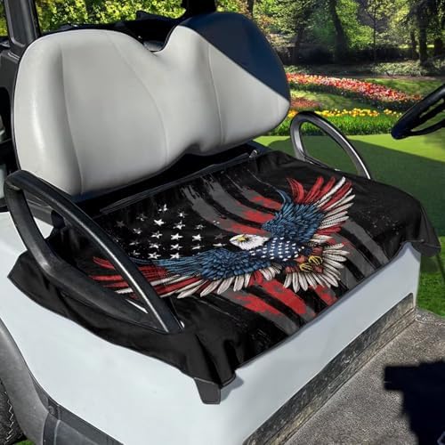 Yewattles Golf Cart Seat Cover Portable Club Car Seat Towel Universal Fit 2-Seat Golf Cart by Yewattles