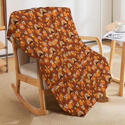 Socira Thanksgiving Turkey Blanket Throw Blanket Thanksgiving Turkey Gifts for Women Men Soft Sofa Throws for Travel Camping Bed Home Decor Car Birthday Gift 60"*80"（150 * 200cm） - Image 4