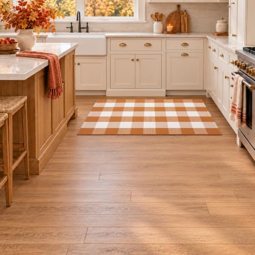 Caramel Buffalo Plaid Rug 4 x 6 for Spacious Front Porch Entryway - Image 7