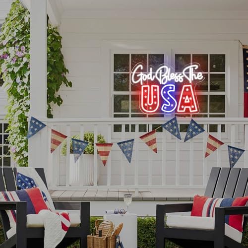 God Bless The USA Neon Sign, 1776 USA Happy 4th of July LED Light - Image 6