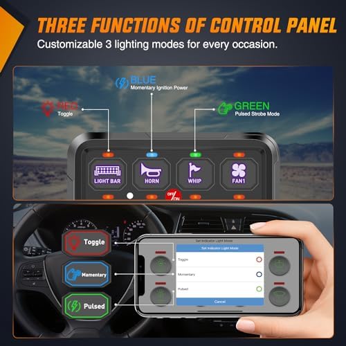 Nilight 8 Gang Switch Panel Relay System w/APP Control Automatic Dimmable