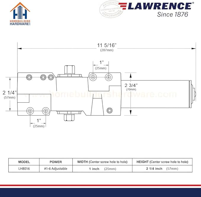 Lawrence Extra Heavy Duty Door Closer Commercial Grade 1 - Image 3