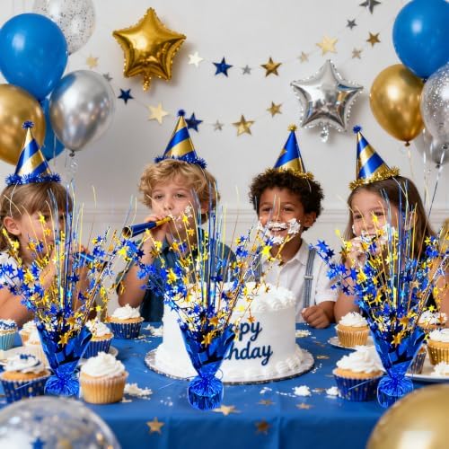 Blue and Gold Party Decorations Birthday Table Centerpieces Burst - Image 2