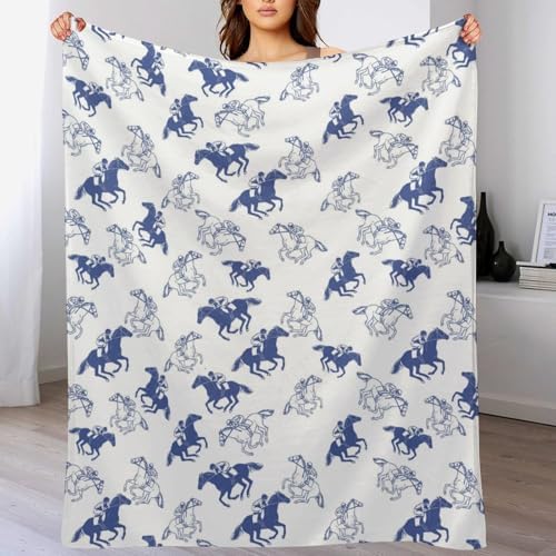 Socira Kentucky Horse Racing Derby Blanket Throw Blanket Kentucky Horse Racing Derby Gifts for Women Men Soft Sofa Throws for Travel Camping Bed Home Decor Car Birthday Gift 60"*80"（150 * 200cm） - Image 2
