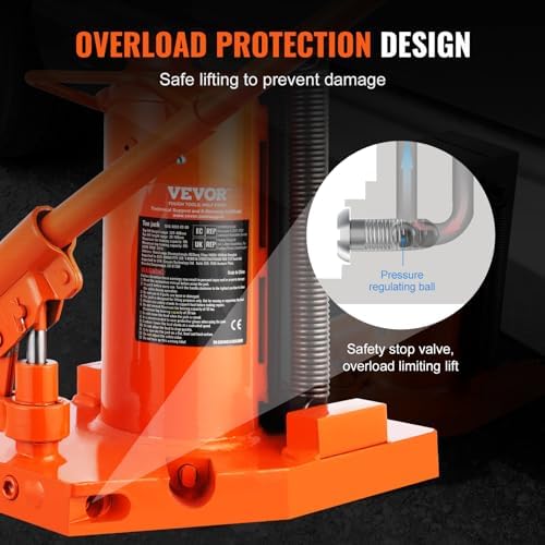 VEVOR Hydraulic Toe Jack, 5 Ton On Toe Toe Jack Lift, 10 Ton On Top Lift Capacity Machine Jack, 0.8-6.8 in Toe Height, 11.3-17.3 in Top Height, Air Hydraulic Claw Jack for Machinery, Industry - Image 5