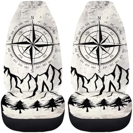 Guidepost Print Auto Seat Covers for Women Men, Soft Car Seat Protector Vehicle Seats Cushion Pad Mat Auto Decorations Accessories for SUV Truck Vans Sedans