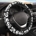 Halloween Jack and Sally Horror Nightmare Christmas Steering Wheel Cover for Women, Neoprene Anti-Slip Universal 15 inch Car Steering Wheel, Anime Car Accessories for Vehicle SUV (Xmas 4)