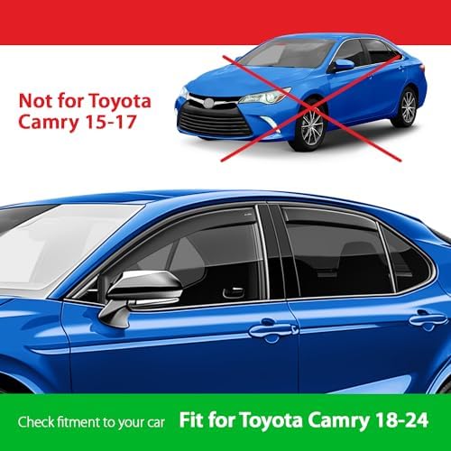 Goodyear in-Channel Window Deflectors for Toyota Camry 2018-2024