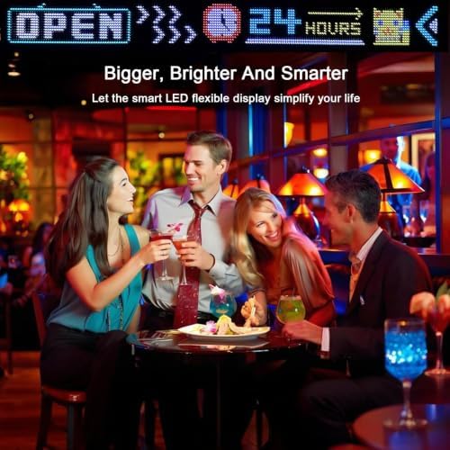 Super RGB Large LED Devil Eye Lights for Windshield 69"x7.5" [Advanced Chip, 100% Synced Dual Screen] Programmable Custom Big LED Cat Eyes Display for Truck/Golf Cart Window with Remote & APP Control