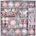 Pink and Silver Fall Christmas Ornaments for Tree Thanksgiving Decorations by Forsylvanas+Jewelry
