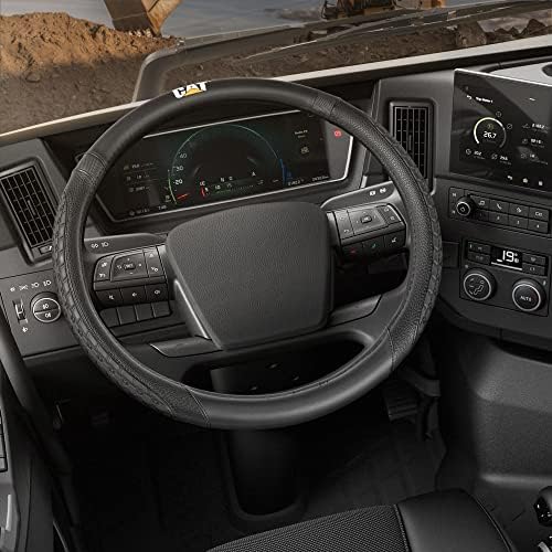 Cat® DuraGrip Steering Wheel Cover, Tire Tread Inspired Traction Grip Design, Black Steering Wheel Cover for RV Semi Truck Big Rig Trucker - X-Large 17.5" - 18" Inches