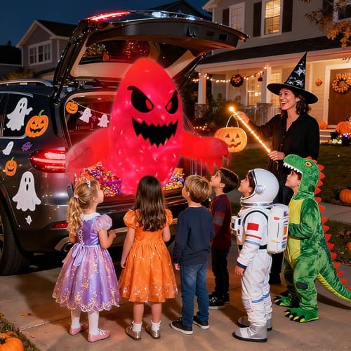 TURNMEON 3.5FT Halloween Inflatable Ghost Trunk or Treat Car Decoration Kit Broke Out from Car Decor SUV Build-in LEDs Blow up Halloween Outdoor Decorations Party Lawn Yard - Image 2