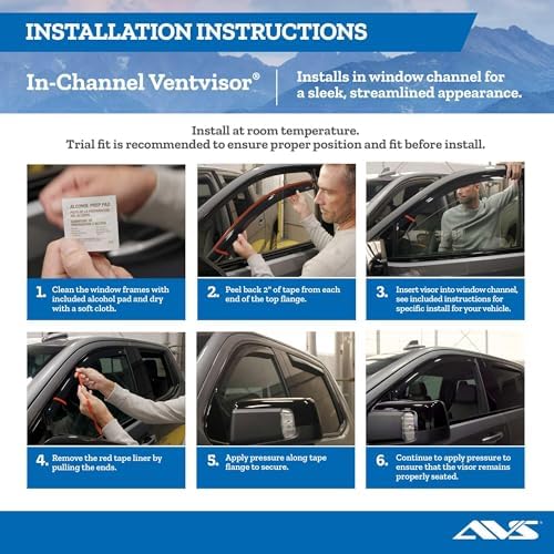 Auto Ventshade [AVS] In-Channel Rain Guards For 2016 - 2023 Toyota Tacoma ACCESS CAB ONLY | Window Vent Visors, 2 pcs. - Smoke | 192430