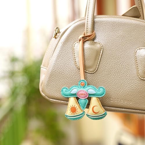 Zodiac Horoscope Bag Charm - Unique Purse Charm Keychain for Backpacks