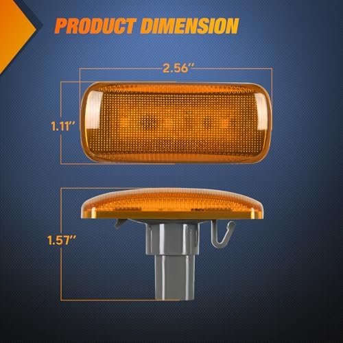 Nilight Wheel Fender Side Marker Lights For 2010-2018 Dodge Ram 2500 3500