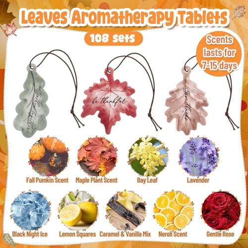 108 Sets Fall Party Favors Maple Leaf Car Air Fresheners - Image 3