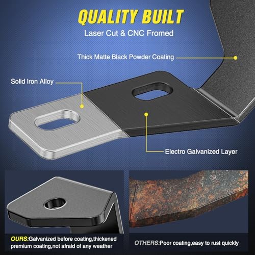 Nilight Ditch Light Brackets for Hood LED Pods on Toyota Tundra 2014-2021