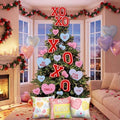 HunnmingRe 17 Pcs Valentines Day Conversation Hearts Tree Ornament Extra Large Sweet Candy Conversation Heart Tree Ornaments Be Mine Kiss Me Love Forever Heart Cut Outs for Valentine Home Decor by HunnmingRe