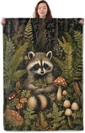 Cute Raccoon Blanket, Soft Cozy Warm Throw Blanket for Adults Kids Women, Comfy Lightweight Fuzzy Flannel Blankets for Couch, Travel, Car, Home Decor 80×60 Inch by Unknown